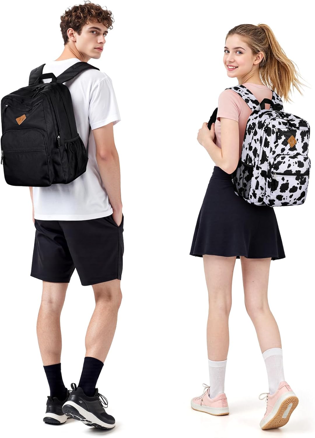 ZORFIN 26L Black Backpack for School, College, and Travel: Water Resistant Bookbag with 8 Compartments - Image 2